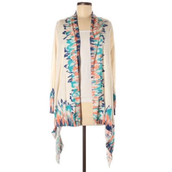 Anthro Guinevere Waterfall Drape Cardigan Sweater - Picture 4 of 5